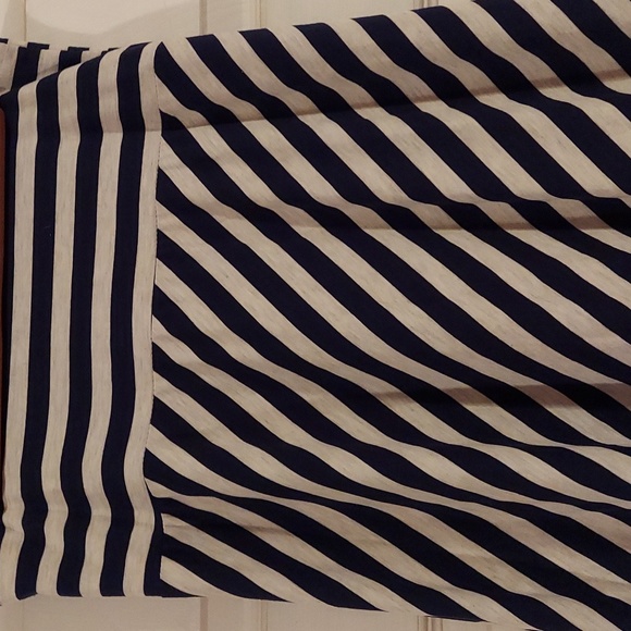 LILY ROSE Maxi Skirt Blue White Angled Stripes or Strapless Dress - Picture 2 of 7